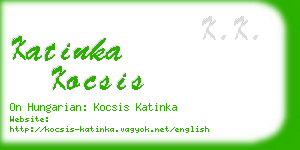 katinka kocsis business card